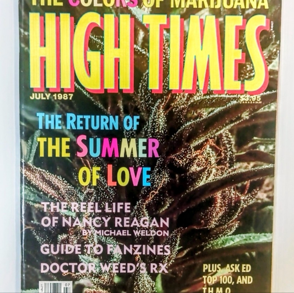 Vtg High Times Magazine July 1987 Issue 143 Colors Of Marijuana Summer Of Love